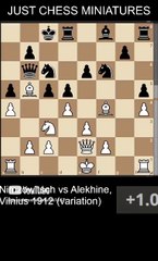 Nimzowitsch defeats Alekhine with the Boden's checkmate
