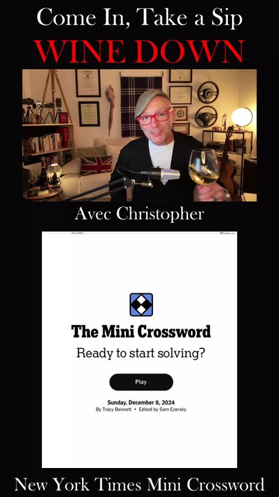 Solving the New York Times Sunday MINI Crossword! So Come in, Take a Sip, & Wine Down! Let's Solve This Together! 🍷