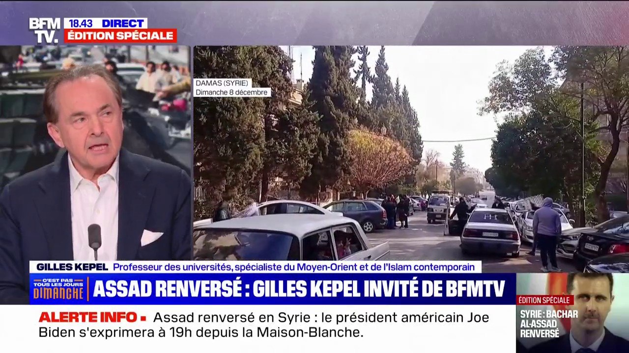 Chute de Bachar al-Assad: "C'est une conséquence directe du 7 octobre", affirme Gilles Kepel, spécialiste du Moyen-Orient