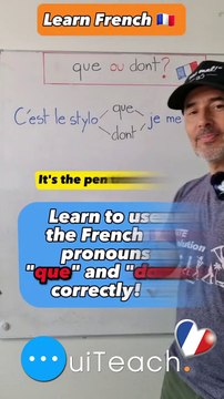 Learn how to use the pronouns que and dont correctly in French! ☝️🇨🇵 | Learn French Grammar with Moh and Alain #speakfrench