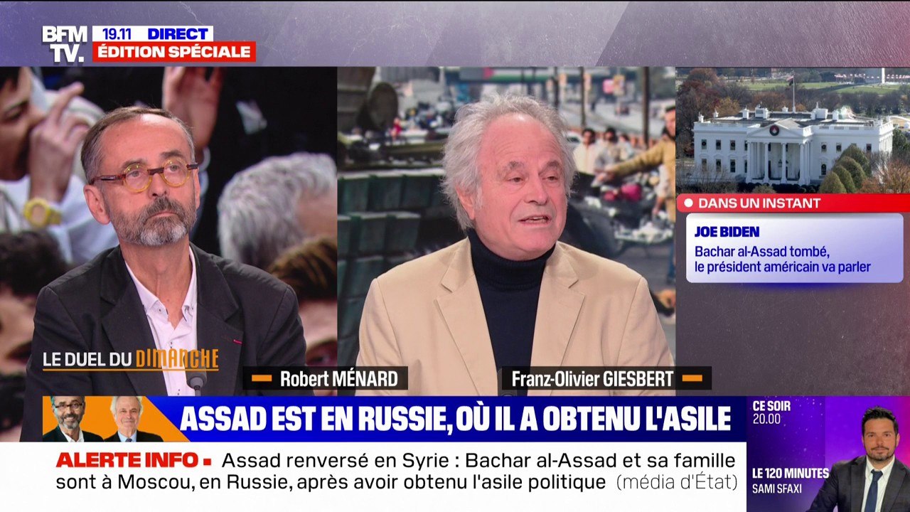 Chute de Bachar al-Assad: "Il y a un grand vaincu, c'est évidemment Vladimir Poutine", selon Franz-Olivier Giesbert