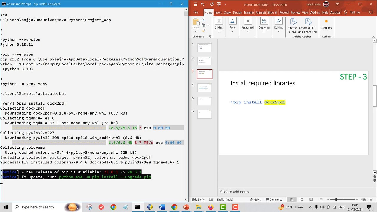 How to convert docx to pdf using python (docx to pdf ) - video Dailymotion