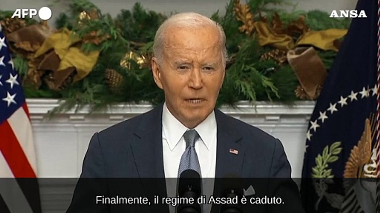 Biden: "Finalmente Assad e' caduto, opportunita' storica"