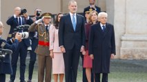 Los Reyes de España son recibidos con honores en el Palacio del Quirinal