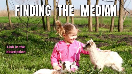 Math practice question, finding the median, question 1