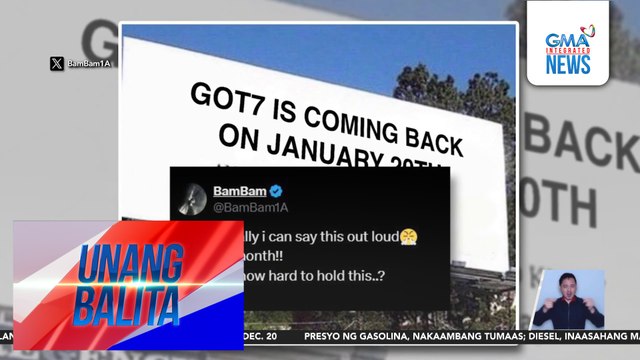 GOT7 member Bambam, ni-reveal na may comeback music ang GOT7 na ilalabas sa January 20, 2025 | Unang Balita