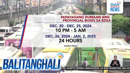 Papayagang dumaan ang provincial buses sa EDSA ngayong holiday season | Balitanghali