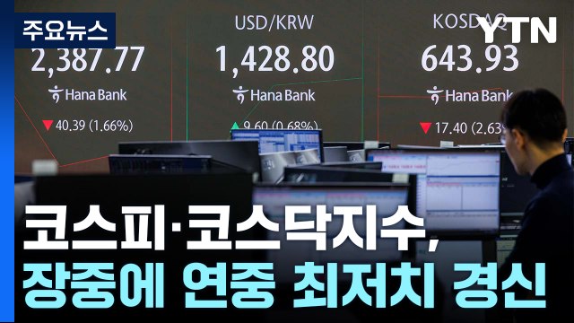 '개인 투매' 여파에 코스피 2,400·코스닥 640 붕괴 / YTN
