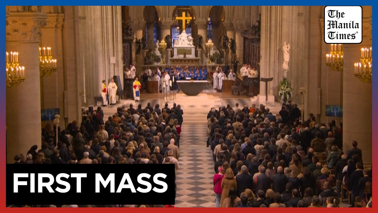 Notre Dame Cathedral holds its first mass after reopening