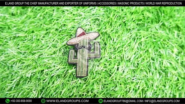 Wholesale Fashion Bullion Brooch, Hand embroidered brooches, Fashion Handmade Embroidery