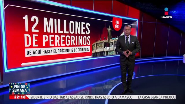 Se espera la llegada de más de 12 millones de peregrinos a la Basílica de Guadalupe