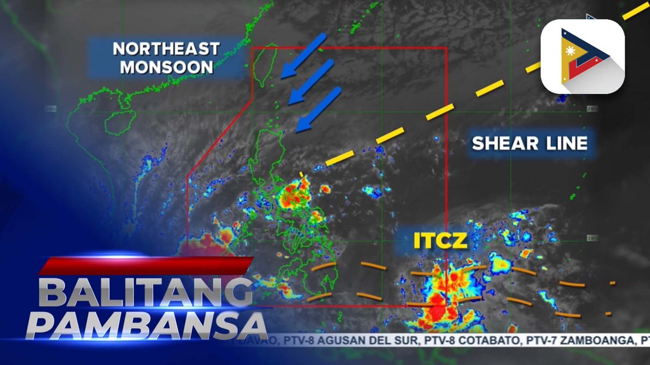 Shear line, ITCZ at amihan, nagdadala ng mga pag-ulan sa iba’t ibang bahagi ng bansa