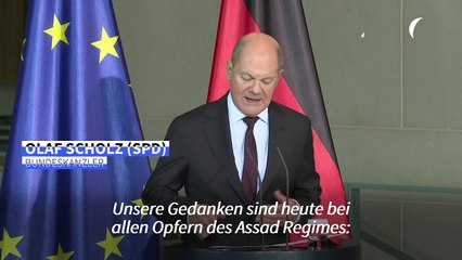 Scholz: Sturz von Assad eine "gute Nachricht"