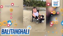 5-month-old baby sa beach na mukhang malalim ang iniisip, kinagigiliwan online | Balitanghali