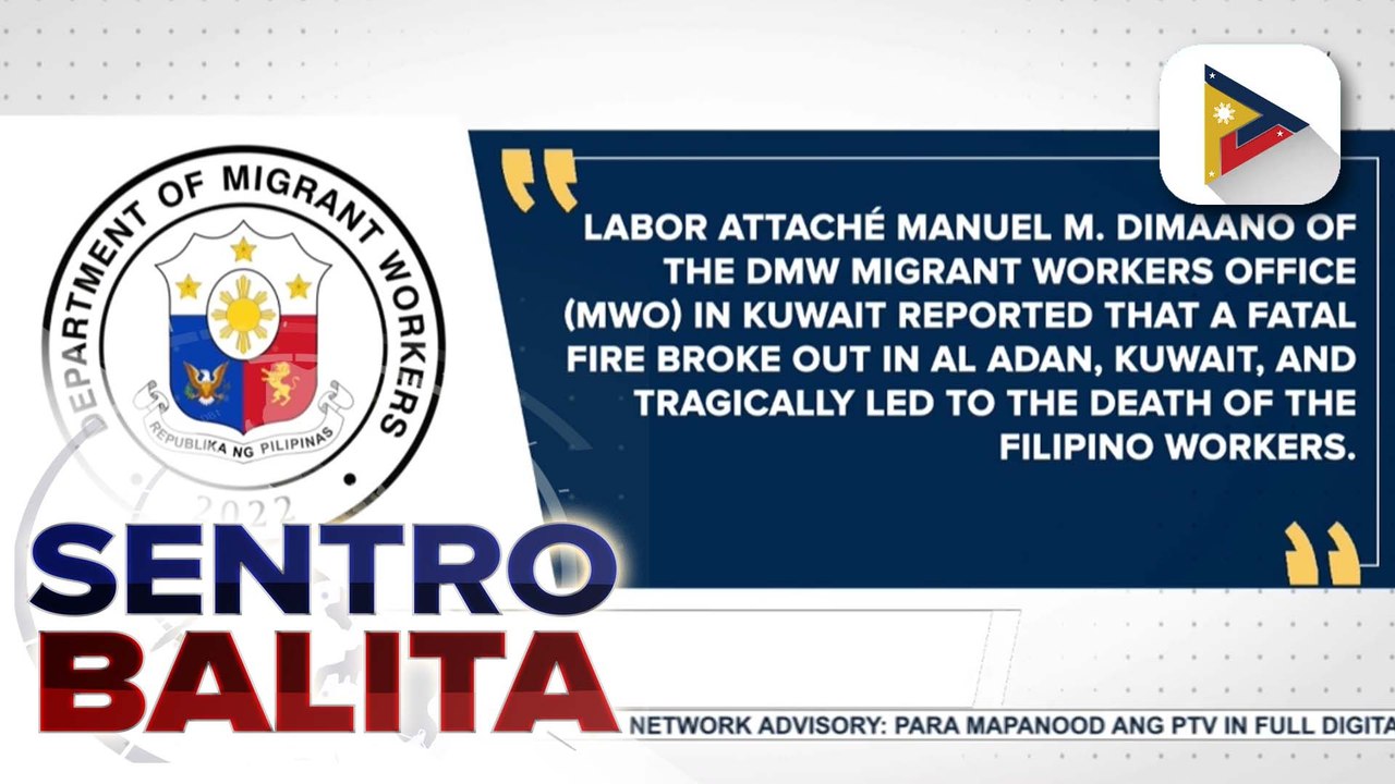 Pagpapauwi sa labi ng dalawang OFW na nasawi sa sunog sa Kuwait, inaasikaso na ng DMW