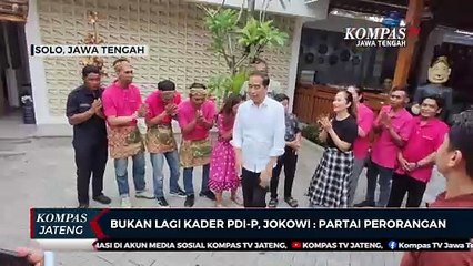 Bukan Lagi Kader PDI-P, Jokowi: Partai Perorangan