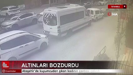 Ataşehir’de kuyumcudan çıkan kadının çantası çalındı
