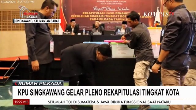 KPU Singkawang Gelar Rapat Pleno Terbuka Rekapitulasi Pilkada 2024 Tingkat Kota