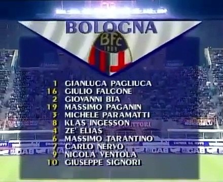 Bologna FC vs. Galatasaray SK Maçın tamamı UEFA Kupası 1999-2000 32. Tur, 1. maç Renato dall'Ara (Bologna) 23 Kasım 1999