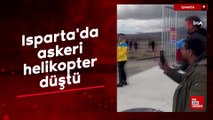 Isparta'da askeri helikopter düştü