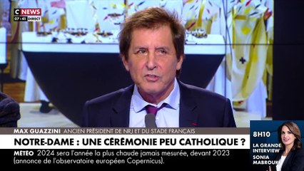 Notre-Dame - Max Guazzini, ancien patron de NRJ et du stade français, flingue les tenues des religieux créées par Jean-Charles de Castelbajac : "C’est un couturier ringard et dépassé ! Ce n’est pas beau" - Regardez