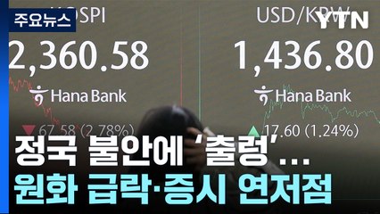 정국 불안에 '출렁'...증시 연저점·원화 급락 / YTN