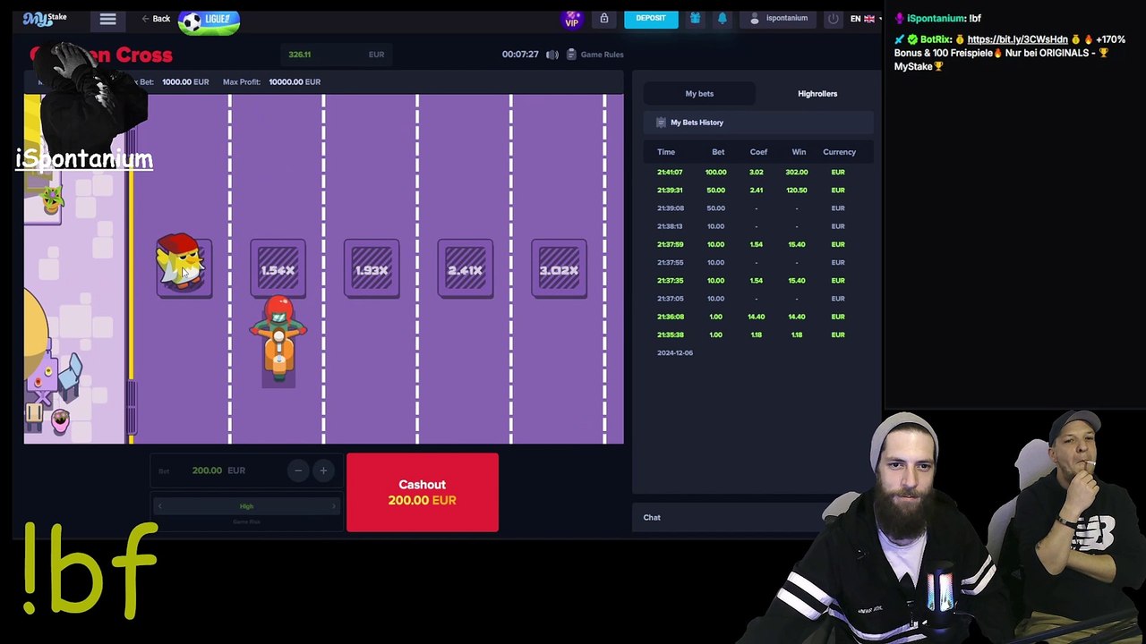 !! big win on chicken cross!! #mystake casino - 482,00€