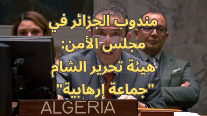 مندوب الجزائر في مجلس الأمن: هيئة تحرير الشام "جماعة إرهابية"