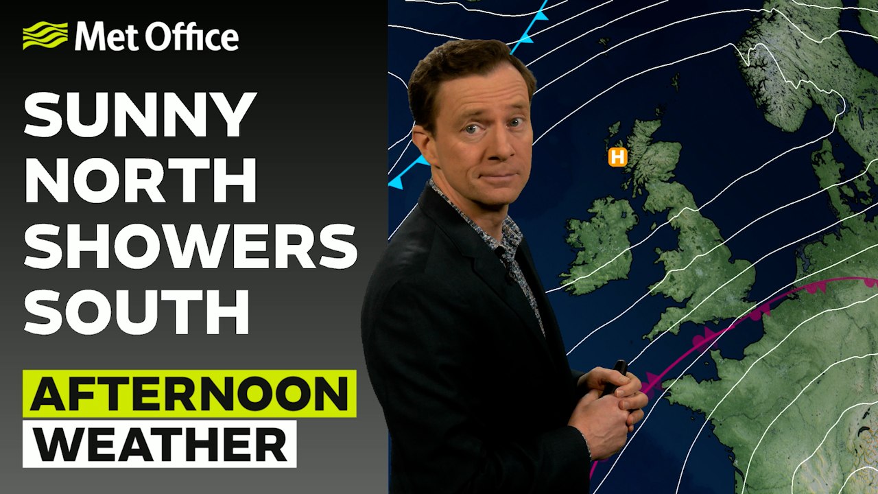 Met Office Afternoon Weather Forecast 09/12/24 – Sunny north, wet and windy south