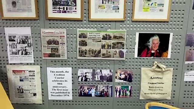 First and historical editions, 50th anniversary special and old photographs in the Crediton Courier exhibition at Crediton Library (Will Goddard, Crediton Courier)