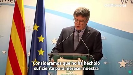 Puigdemont pide a Pedro Sánchez que se someta a una cuestión de confianza en el Congreso: “No es de fiar”