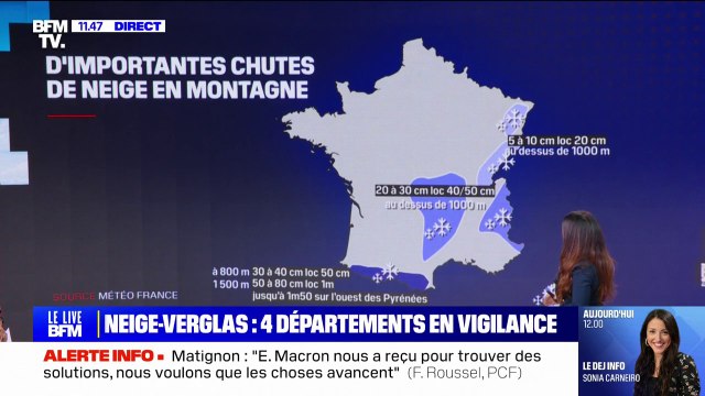 Chutes de neiges: 4 départements en vigilance orange