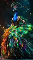 Ai transformation women to peacock 🦚🦚🦚🦚🦚🦚