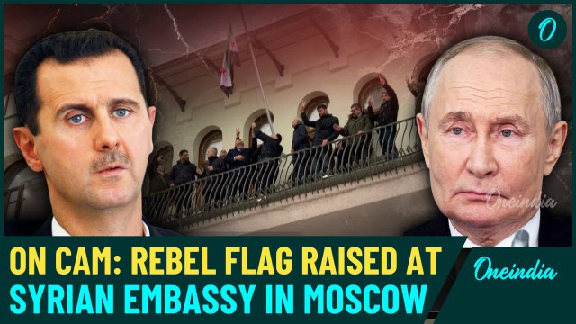 Big Blow To Putin In Own Country: Video Shows Rebels Flag Raised At Syrian Embassy In Moscow| Watch