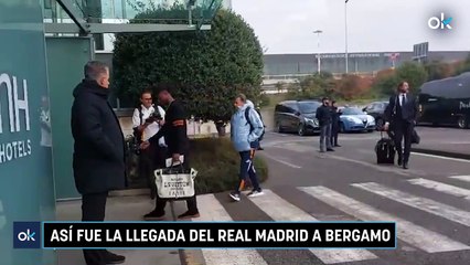 Así fue la llegada del Real Madrid a Bergamo