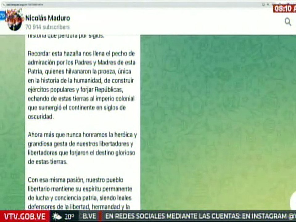 Presidente Nicolás Maduro celebra el Bicentenario de la Batalla de Ayacucho