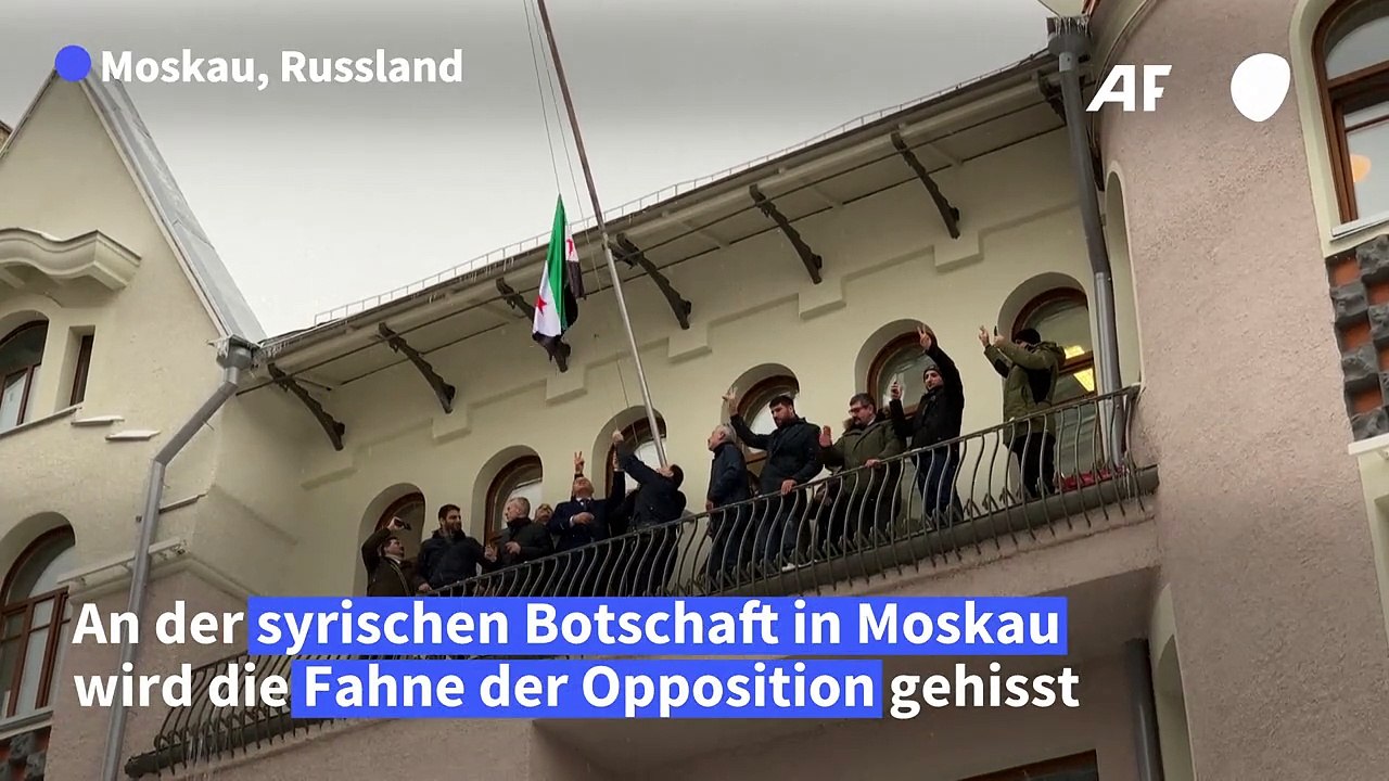 Syrische Botschaft in Moskau: Fahne der Opposition gehisst