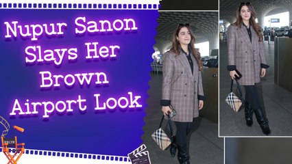 Nupur Sanon Spotted at the Mumbai Airport in a Stylish Outfit