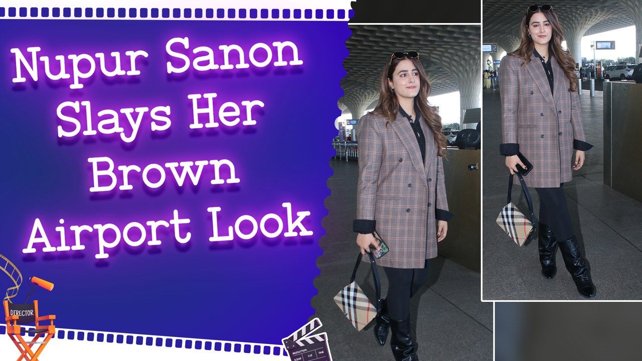 Nupur Sanon Spotted at the Mumbai Airport in a Stylish Outfit