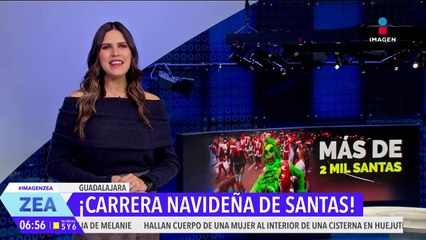 Realizan carrera navideña con disfraces de Santa Claus en Guadalajara