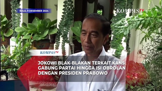 Jokowi Blak-blakan Terkait Kans Gabung Partai hingga Isi Obrolan dengan Presiden Prabowo