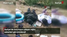 Suriye’de kaçmaya çalışan rejim askerleri görüntülendi