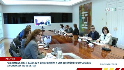 Puigdemont reta a Sánchez a una cuestión de confianza en el Congreso: "No es de fiar"