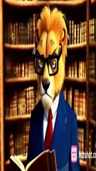 اسد و دب و ثعلب بالمكتبه يتثقفون