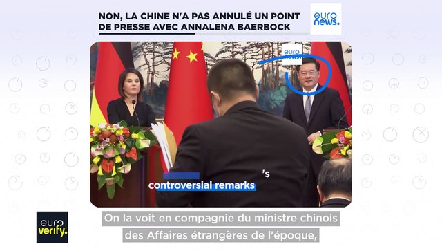 Non, la ministre allemande des Affaires étrangères n'a pas été expulsée de la conférence de presse par son homologue chinois