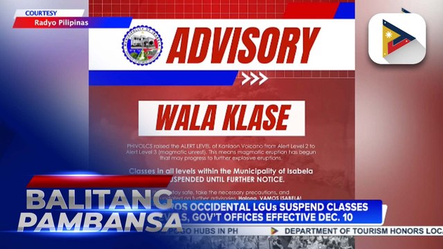 Several Negros Occidental LGUs suspend classes at all levels, gov’t offices effective Dec. 10