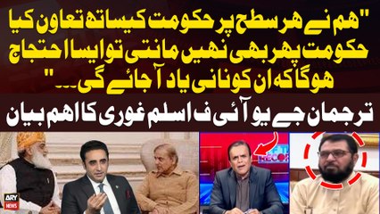 "Hum Nay Govt Kay Sath Har Satah Par Tawun Kiya Phir Bhi...", Aslam Ghauri