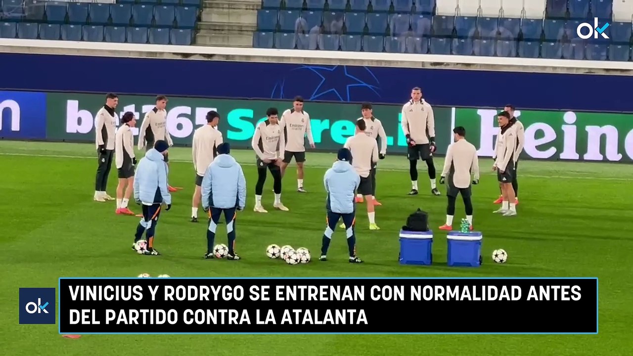 Vinicius y Rodrygo se entrenan con normalidad antes del partido contra la Atalanta