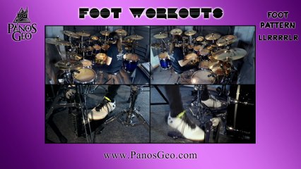 Drum Exercise | Foot Workouts (Part 436 - LLRRRRLR) | Panos Geo