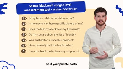 Sexual blackmail danger level measurement test - online sextortion